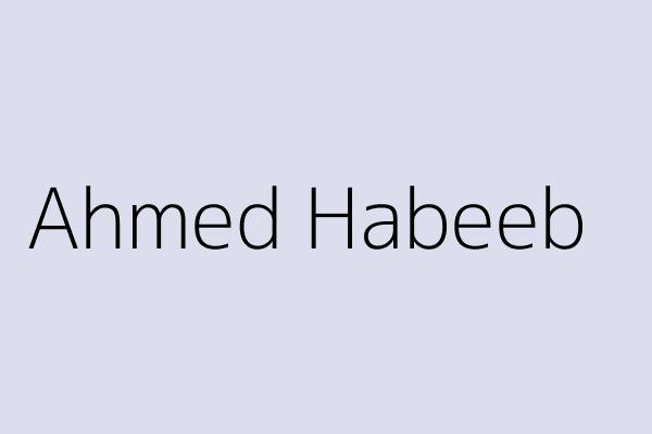 Ahmed Habeeb